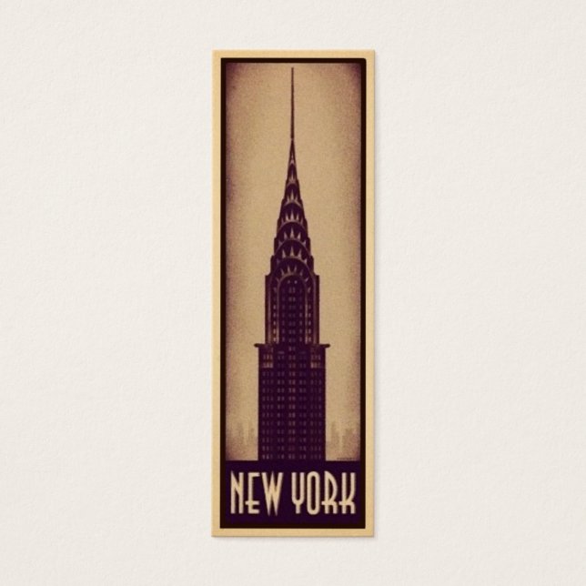 Carte Signet New York avec Skyscraper Silhouette (Devant)