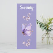 Carte Signet Pastel Purple Papillon (Debout devant)