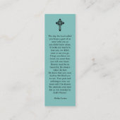 Carte Signet photo simple de prière commémorative (Dos)