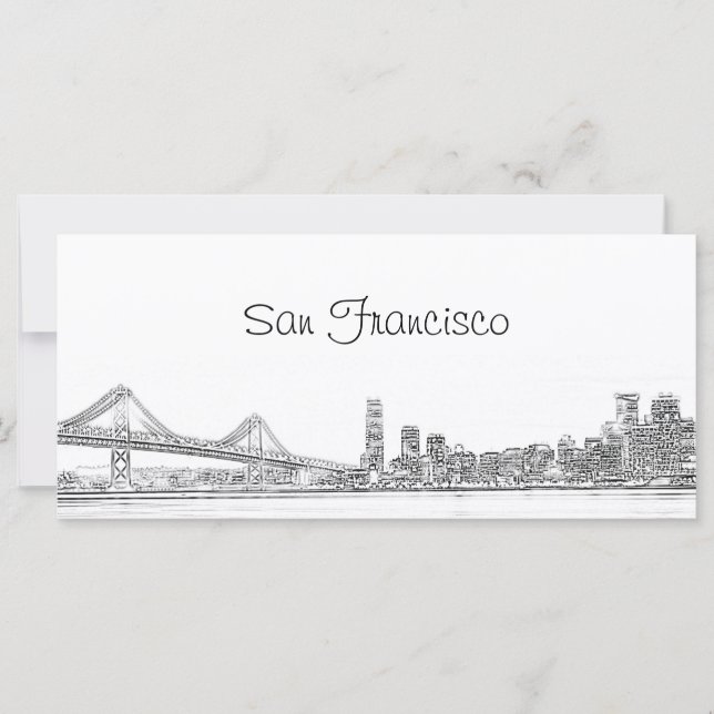 Carte Signet Skyline de San Francisco (Devant)