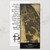 Carte signets de valeur "Lion" (Devant / Derrière)