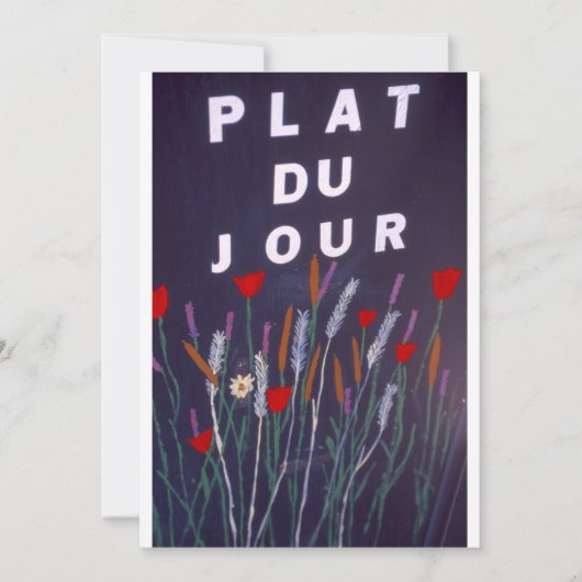 Carte Signez en français pour la nourriture (Devant)