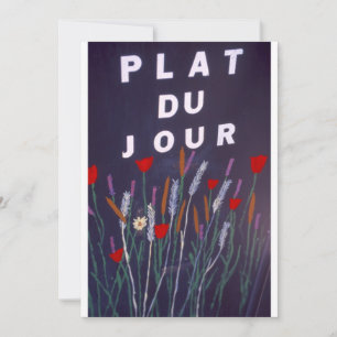 Carte Signez en français pour la nourriture