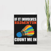 Carte S'Il Concerne Badminton, Comptez-Moi Dans Badminto (Devant)