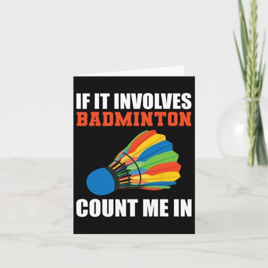 Carte S'Il Concerne Badminton, Comptez-Moi Dans Badminto (Devant)