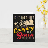 Carte S'Il Implique Camping Et Bacon Compter Moi Dans Am (Fleur jaune)
