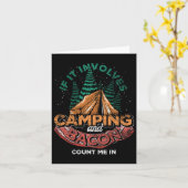 Carte S'Il Implique Camping Et Bacon Compter Moi Dans Am (Fleur jaune)