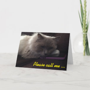 Carte S'il vous plaît appelez-moi ... Tu me manques ! ca