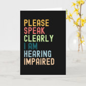 Carte S'il vous plaît, dites clairement que j'entends ma (Fleur jaune)