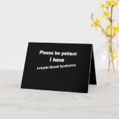 Carte S'Il Vous Plaît Être Patient J'Ai Un Syndrome Irri (Fleur jaune)
