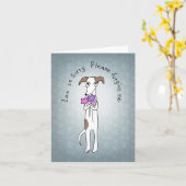 Carte S'il vous plaît pardonnez-moi mignon chien désolé (Fleur jaune)