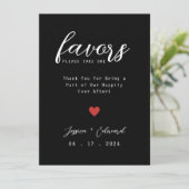 Carte S'Il Vous Plaît Prendre Un Mariage Faveur Simple É (Debout devant)