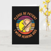 Carte S'il vous plaît soyez patient je porte des apparei (Fleur jaune)