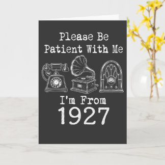 Carte S'il Vous Plaît Soyez Patient Je Suis De 1927 Anni