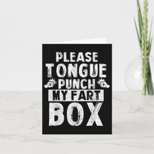 Carte S'Il Vous Plaît Tongue Punch Mon Part Box Funny Wo