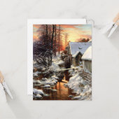 Carte Silence de la neige par Joseph Farquharson (Devant/Arrière en situation)