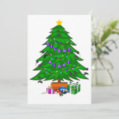 Carte Silencieuse Night Christmas Tree (Debout devant)
