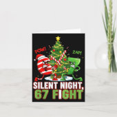 Carte Silent Night 67 Fight Funny Christmas (Devant)