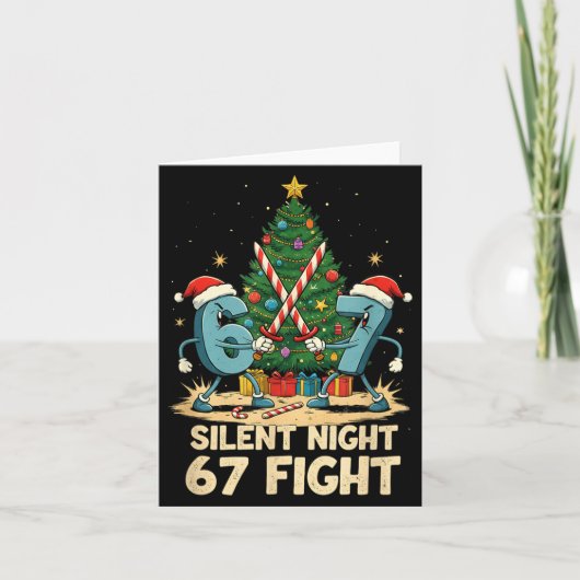 Carte Silent Night 67 Fight Funny Christmas Tee (Devant)