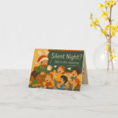 Carte Silent Night Classroom | Funny Teacher Christmas C (Fleur jaune)