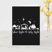 Carte Silent Night Holy Night Nativity Scene Religious C (Fleur jaune)