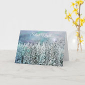 Carte Silent Night Snowy Trees Christmas Star Card (Fleur jaune)