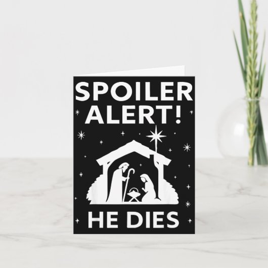 Carte Siler Christmas Nativity Scene Funny Christian Slo (Devant)