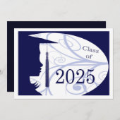 Carte Silhouette 2025 bleu et blanc (Devant / Derrière)