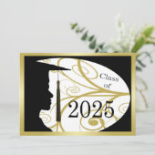 Carte Silhouette 2025 Gold et Black Man (Debout devant)