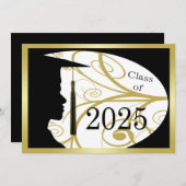 Carte Silhouette 2025 Gold et Black Man (Devant / Derrière)