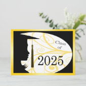 Carte Silhouette 2025 jaune et noir (Debout devant)