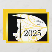 Carte Silhouette 2025 jaune et noir (Devant / Derrière)