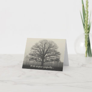Carte Silhouette Arbre Avec Une Sympathie Profonde