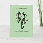 Carte Silhouette Art Africain, Joie Danse Anniversaire (Devant)