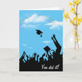 Carte Silhouette avec arc-en-ciel (Fleur jaune)