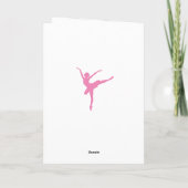 Carte Silhouette Ballerina Rose - Anniversaire (Dos)