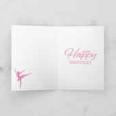 Carte Silhouette Ballerina Rose - Anniversaire (Intérieur)