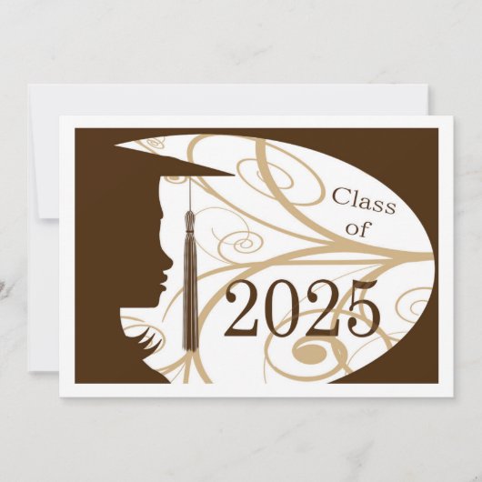 Carte Silhouette Brown et blanche 2025 (Devant)