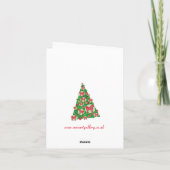 Carte Silhouette Chien Cavapo Baubles Arbre de Noël (Dos)