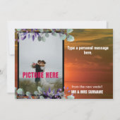 Carte Silhouette Coucher de soleil Élégante Mauvaises Ma (Dos)