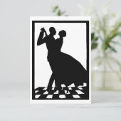 Carte silhouette couple dancing in the dark (Debout devant)