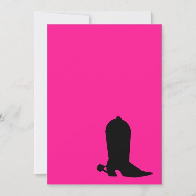 Carte Silhouette d'amorçage de cowboy (Devant)