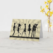 Carte Silhouette dancing Dancing Birthday (Fleur jaune)