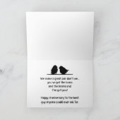 Carte Silhouette d'Anniversary Husband (Intérieur)