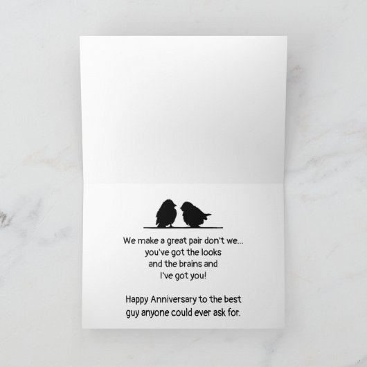 Carte Silhouette d'Anniversary Husband (Intérieur)