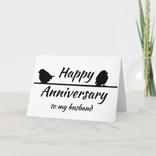Carte Silhouette d'Anniversary Husband (Devant)