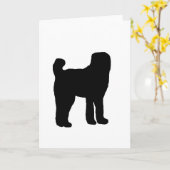 Carte silhouette de berger afghan (Fleur jaune)