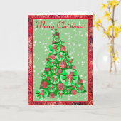 Carte Silhouette de Border Terrier Joyeux Noël (Fleur jaune)