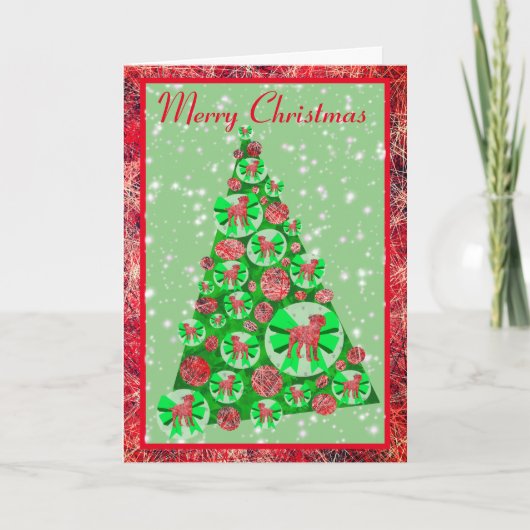 Carte Silhouette de chien de race Border Terrier Joyeux  (Devant)