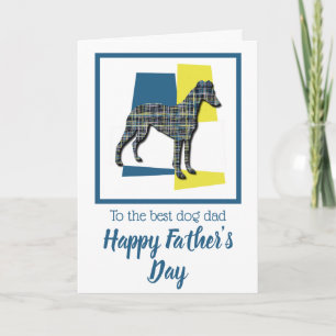 Carte Silhouette de chien Whippet tricolore pour la fête